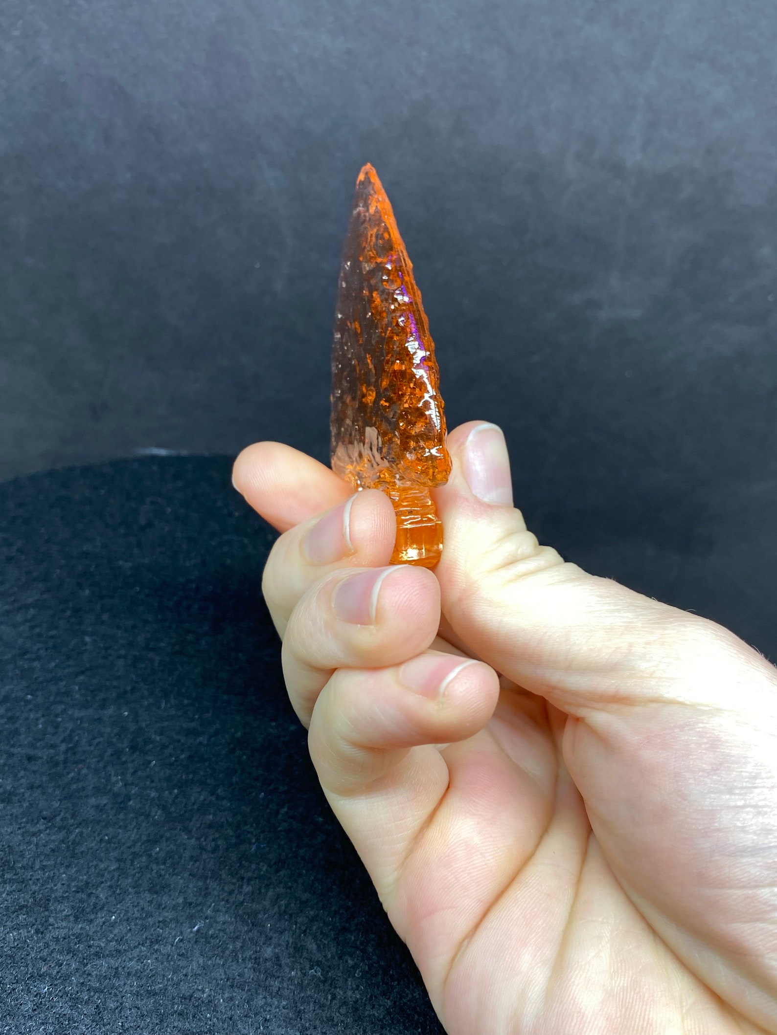 Selenium Glass Pink Glow Arrowhead - Etsy