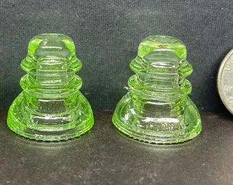 LOT of  3 URANIUM  glass mini commemorative insulators.