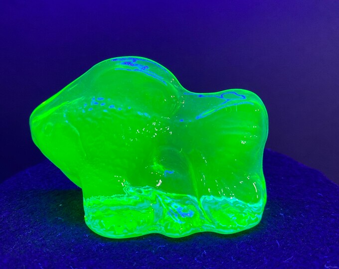 Uranium Glass Fish Figure Etsy