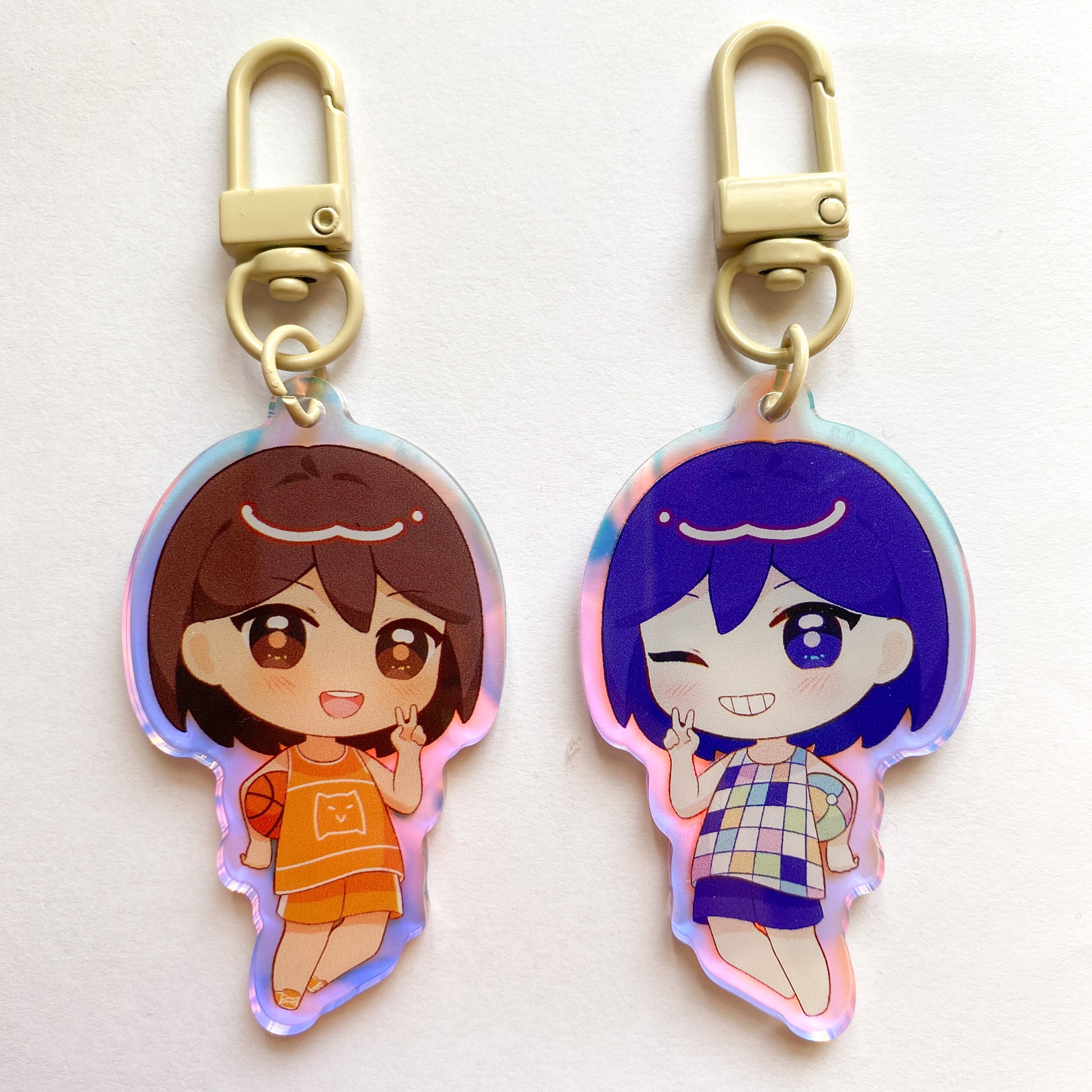 OMORI Double-sided Rainbow Keychains | Sunny Basil Mari Aubrey Hero Kel ...