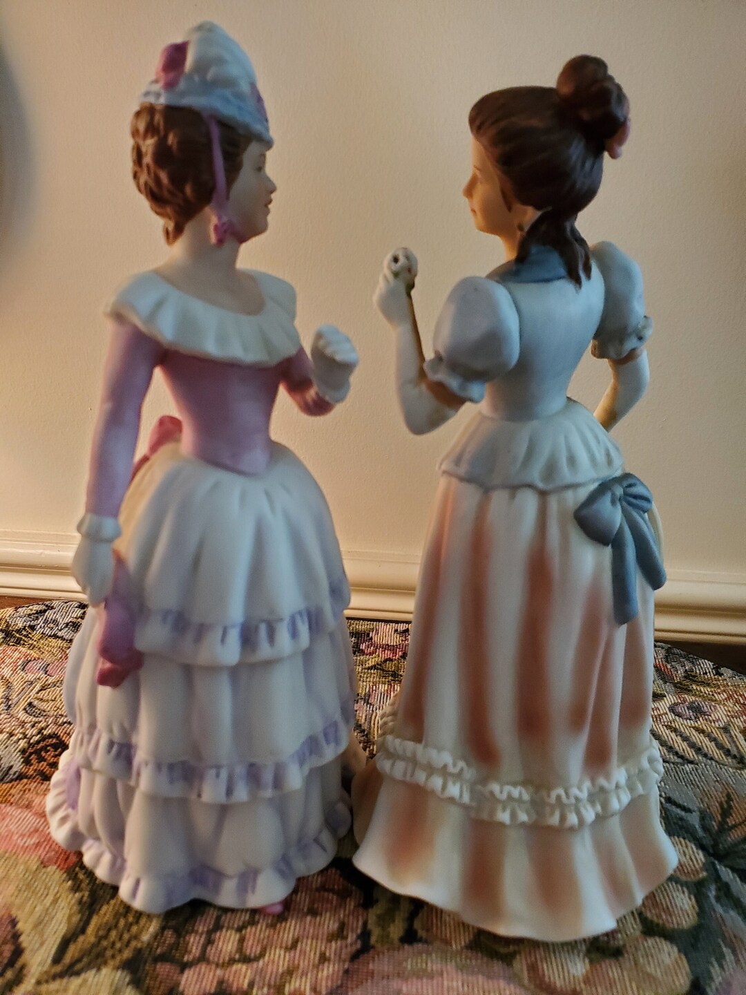 HOMCO Home Interiors Victorian Gibson Lady Figurines. 2 Lady Figurines