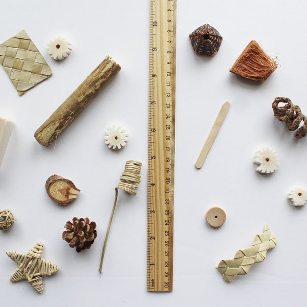 Foraging Sample Assortment- Loose toy materials for small birds and other small animals