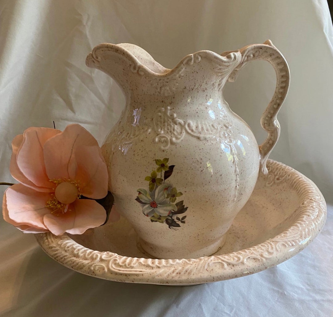 Vintage 1977 Arnels Large Pottery Water Basin Etsy