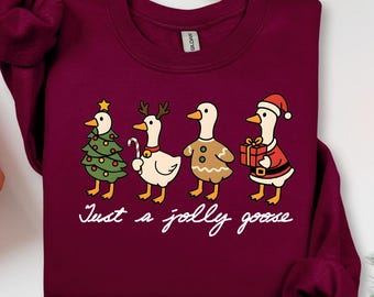 Goose Sweatshirt, Christmas Goose Sweatshirt, Funny Goose Sweater, Christmas Sweatshirt, Christmas Shirt, Christmas Gift, Family Christmas,
