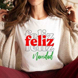 Feliz Navidad | Merry Christmas Shirt, Spanish Merry Christmas Shirt, Navidad, Christmas Lights Shirt, Feliz Navidad Familia Tee