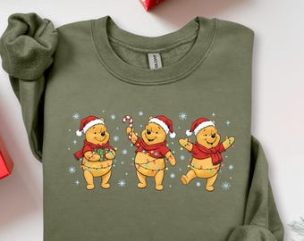Pooh Christmas Sweatshirt, Winnie the Pooh Shirt, Christmas Sweatshirt, Christmas Shirt, Christmas Gift, Family Christmas, Christmas Sweater