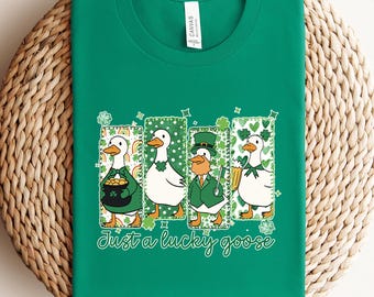 Lucky Goose Shirt, St Patrick's Day Shirt, St Patrick's Sweatshirt, Irish Shirt, Green St Patrick's Shirt, Saint Patricks Day,