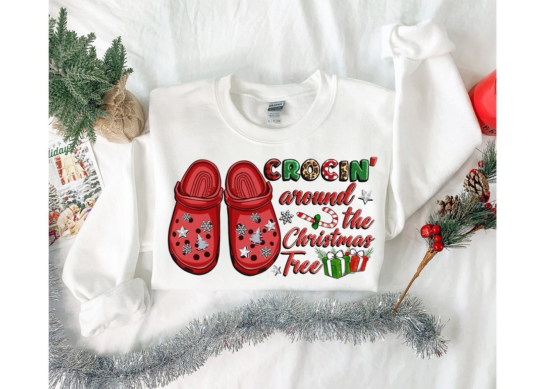 Crocin' Around the Christmas Tree Sweater, Crocs Shirt, Funny Christmas