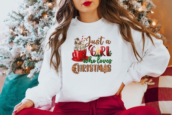 Just A Girl Who Loves Christmas Tee Just A Girl Who Loves Christmas Tee