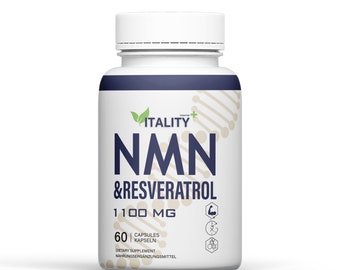 NMN & Resveratrol Ergänzung | 60 Kapseln | | NAD+ | 1100 mg | 1 Monat Vorrat