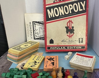 Vintage 1Monopoly Game Pieces  Complete  No Board