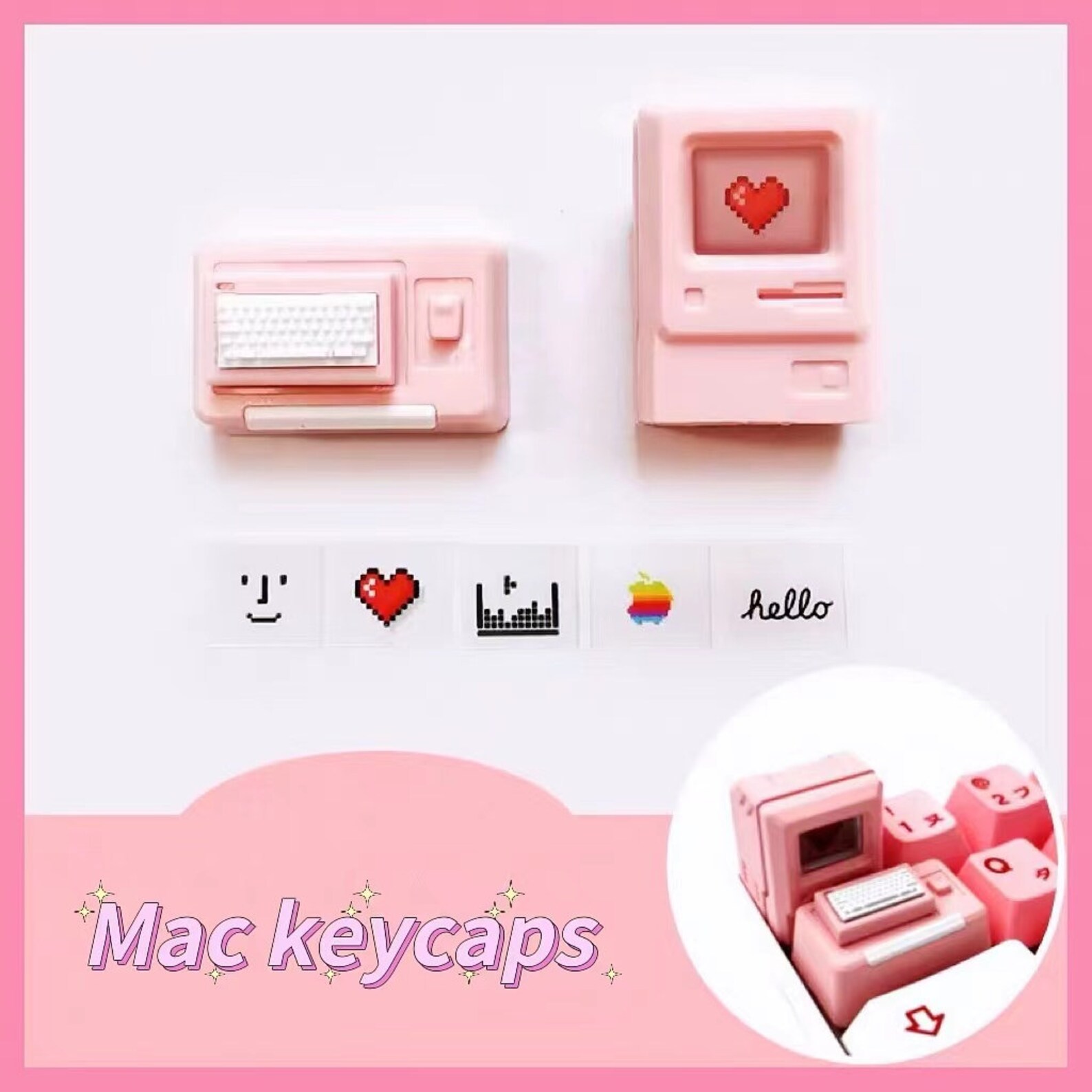 Apple Macintosh Mac Keycaps Artisan Retro Keycap Set Gifts - Etsy