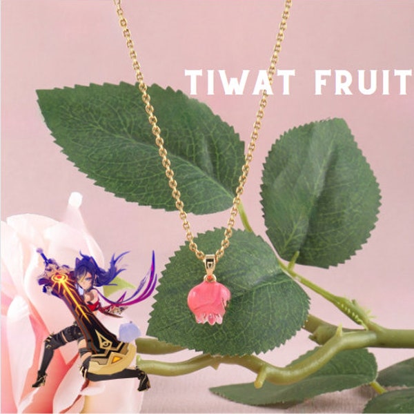 Tiwat Fruit Genshin Inspired Cosplay 18k Gold Necklace Personalized Gifts Anime Jewelry Fashion Collection