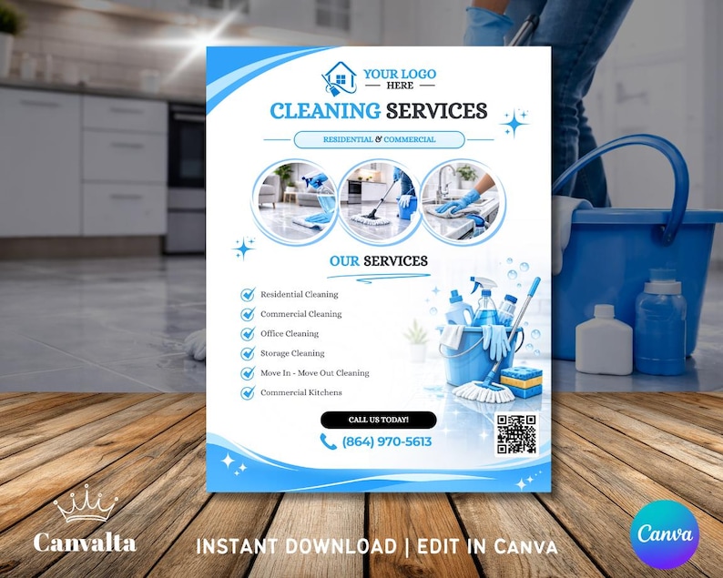 Flyer Kitchen Clean Cleaning Services Flyer | Cleaning Services Flyer Template | House ...