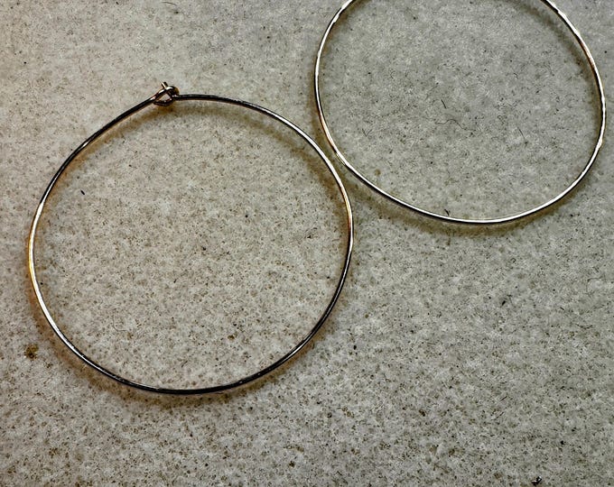 Round gold hoop earrings-delicately crafted earrings-gold wire wrap earrings-gift option-2 1/2 by 2 1/2” earrings-gifts