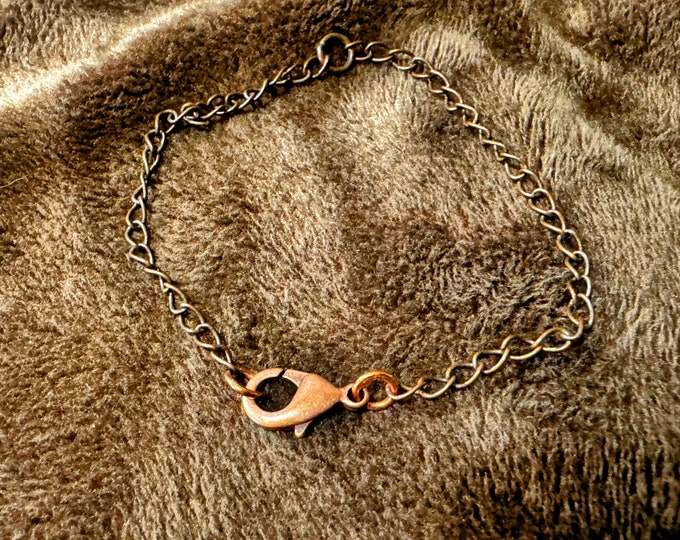Copper link chain bracelet-lobster clasp bracelet-Handmade gift for her-gifts