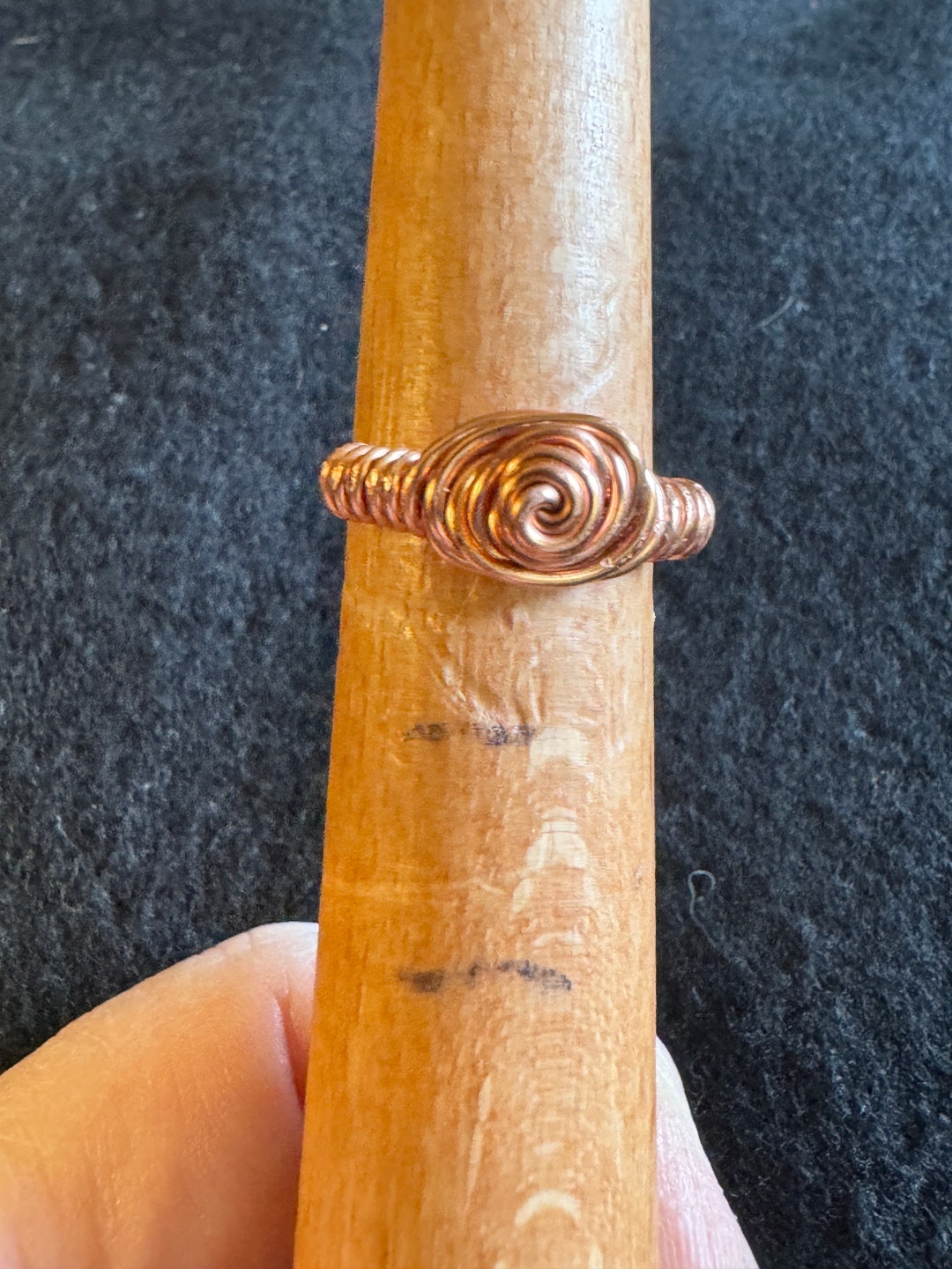 Handmade 18 gauge Copper Wire Size 7 8 Rings Wrapped In A Rose Flower handmade-18-gauge-copper-wire-size-7-8-rings-wrapped-in-a-rose-flower