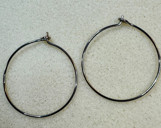 Gifts-2” silver wired hoop earrings-Simple style-gifts for her-minimalist earrings-18 gauge wire