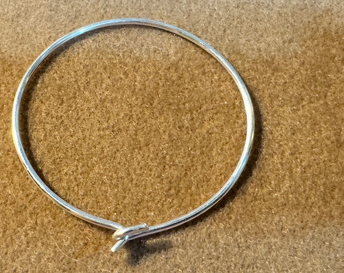 Paddle ended bracelet-silver bracelet-silver wire bracelet-layer bracelet-lightweight bracelet-Size 8”-12 gauge thickness