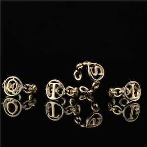 Anillo inicial, Anillo de carta, Anillo de oro, Anillo de plata, Anillos ajustables, Anillo delicado, Anillos ajustables para mujeres, Anillo minimalista, Regalo para ella