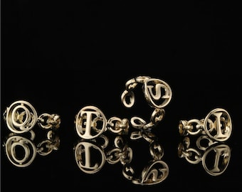 Custom Initial Ring, Adjustable Gold Letter Ring, Personalized Jewelry