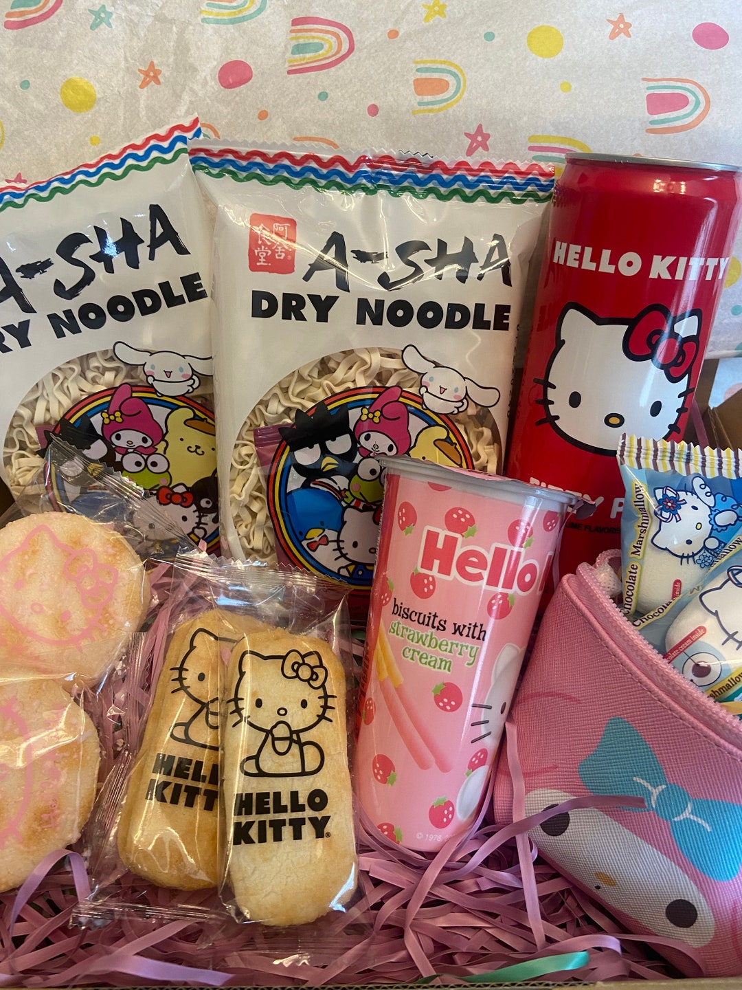 Kawaii Hello Kitty Snack Box Over 25 Items Pink & Red Etsy