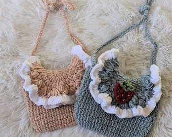 Girl's Crochet Crossbody Purse