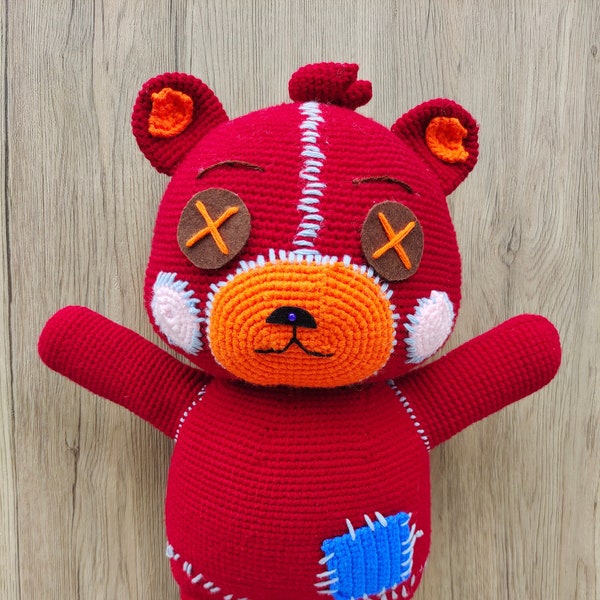 Red Teddy Bear Crochet Amigurumi Pattern