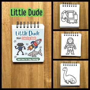 Mini Coloring Books, Travel Coloring Books, Stocking Stuffers, kids gift ideas, Adult gift ideas, Mini Coloring pages, Coloring on the go image 4