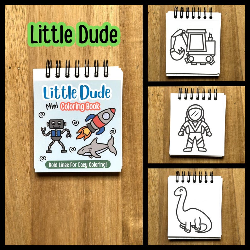 Mini Coloring Books, Travel Coloring Books, Stocking Stuffers, kids gift ideas, Adult gift ideas, Mini Coloring pages, Coloring on the go image 4