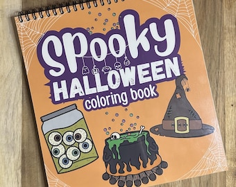 Spooky Halloween Coloring Book, Bold and Easy Coloring Book, Thick Lined, Easy Coloring, Simple Coloring Pages Adults, Lefty Coloring