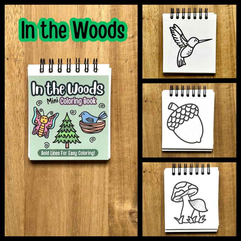 Mini Coloring Books, Travel Coloring Books, Stocking Stuffers, kids gift ideas, Adult gift ideas, Mini Coloring pages, Coloring on the go image 2