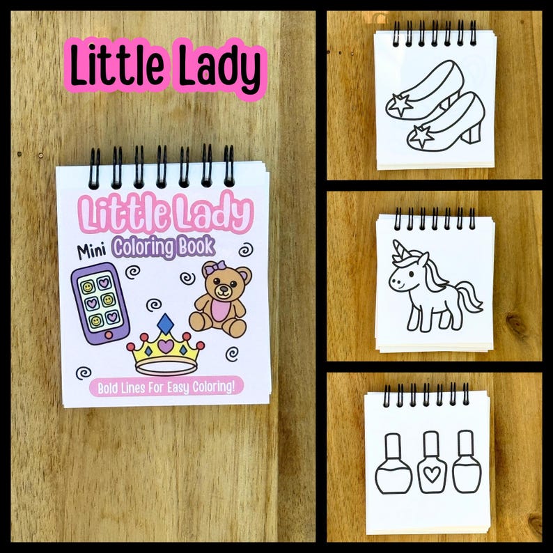 Mini Coloring Books, Travel Coloring Books, Stocking Stuffers, kids gift ideas, Adult gift ideas, Mini Coloring pages, Coloring on the go image 5