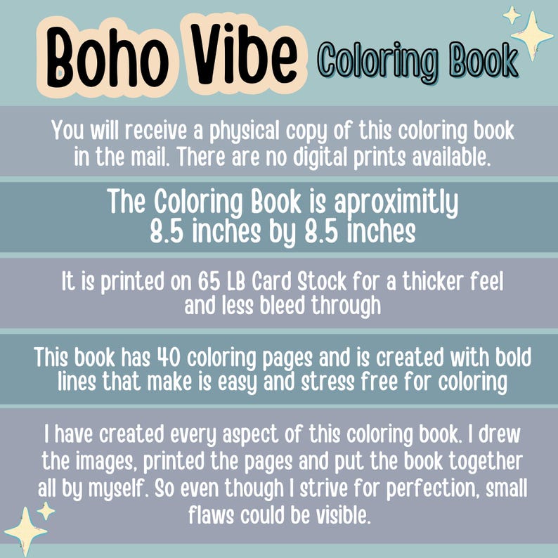 Boho Coloring Book, Bold and Easy Coloring Book, Thick Lined Coloring ...