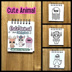 Mini Coloring Books, Travel Coloring Books, Stocking Stuffers, kids gift ideas, Adult gift ideas, Mini Coloring pages, Coloring on the go image 9