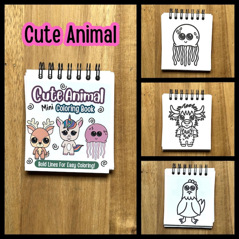 Mini Coloring Books, Travel Coloring Books, Stocking Stuffers, kids gift ideas, Adult gift ideas, Mini Coloring pages, Coloring on the go image 9