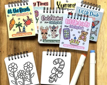 Mini Coloring Books, Travel Coloring Books, Stocking Stuffers, kids gift ideas, Adult gift ideas, Mini Coloring pages, Coloring on the go