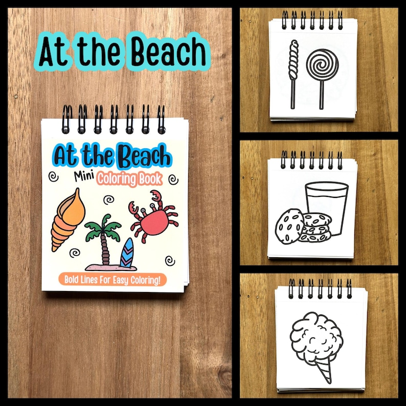 Mini Coloring Books, Travel Coloring Books, Stocking Stuffers, kids gift ideas, Adult gift ideas, Mini Coloring pages, Coloring on the go image 7