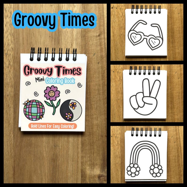 Mini Coloring Books, Travel Coloring Books, Stocking Stuffers, kids gift ideas, Adult gift ideas, Mini Coloring pages, Coloring on the go image 3