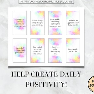 Daily Affirmations for Teens, Printable Affirmation Cards, Motivational ...