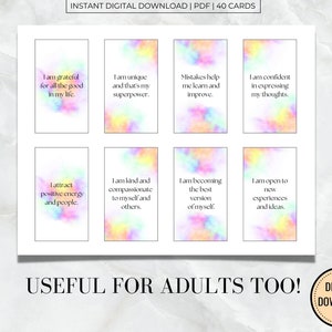 Daily Affirmations for Teens, Printable Affirmation Cards, Motivational ...