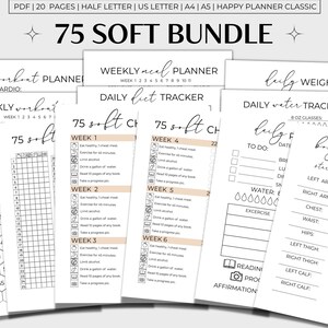 75 Soft Challenge Bundle Printable, 75 Soft Tracker, 75 Soft Printable, 75 Soft Beige