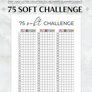 75 Soft Challenge Printable, 75 Soft Tracker, 75 Soft Printable, 75 Soft