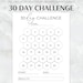 30 Day Challenge Printable, 30 Day Goal Tracker, Monthly Goal Planner ...