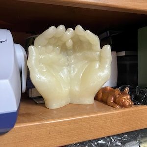 Beautiful Large Resin Cupped Hands