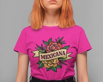 Mexicana Shirt, Mexico Shirt, Latina Gift, Latina Shirts, Latina Power, Feminism Tees, Rose Flower Shirts