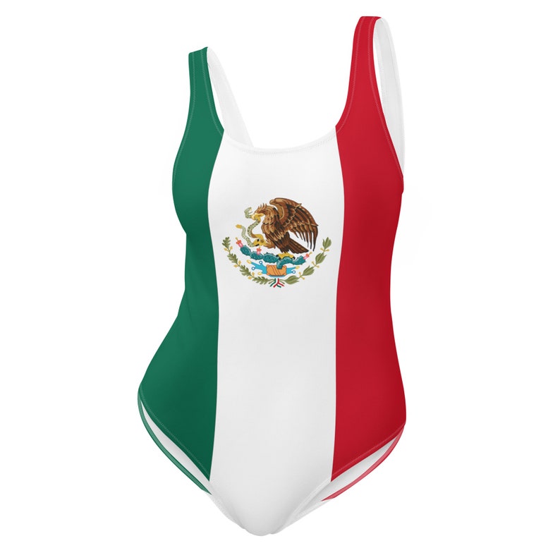 Mexican Flag One piece Swimsuit, Latina Goddess Swimsuit, Women's One