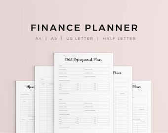 Finance planner Bundle | Personal finance planner printable | Finance planner printable | Printable budget planner insert | Finance Planner