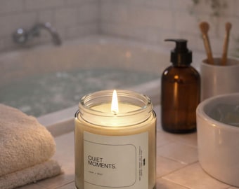 Świeca woskowa Cocolu Quiet Moments Apricot Coconut | Słoik szklany | Prezent w postaci świecy aromaterapeutycznej | Zapachowa i bezzapachowa