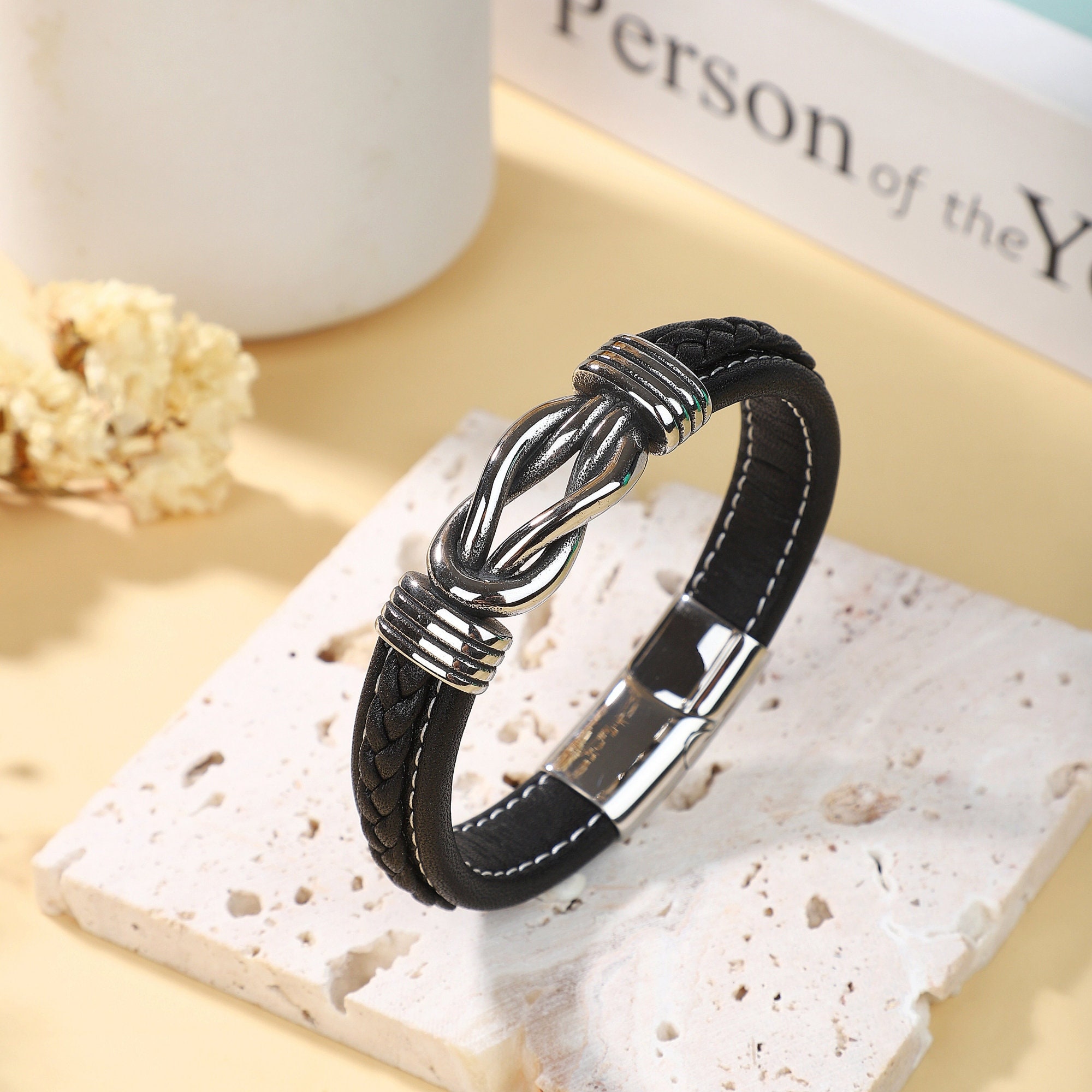 Infinity Bracelet For Mom To Son Leather Bracelet Love Bracelet